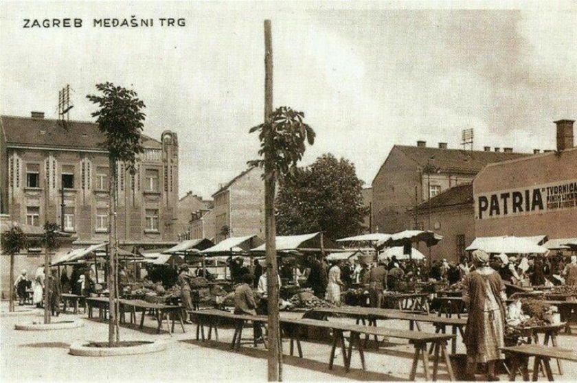 Kvaternikov trg 1910. godine (tada Međašni trg)